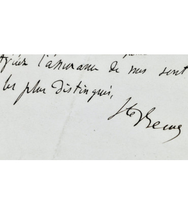 SAINTE-BEUVE (Charles-Augustin) - "Je serais charmé, d’avoir l’honneur de vous connaître personnellement et de causer avec vous"