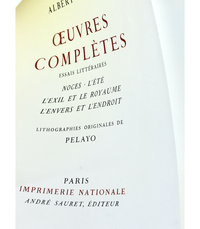 CAMUS (Albert) - Oeuvres complètes. Carnets - COLLECTIF