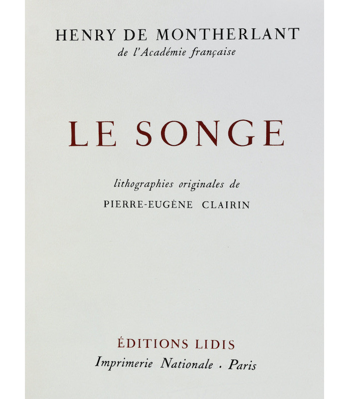 MONTHERLANT (Henry de) - Oeuvre romanesque. Théâtre - COLLECTIF