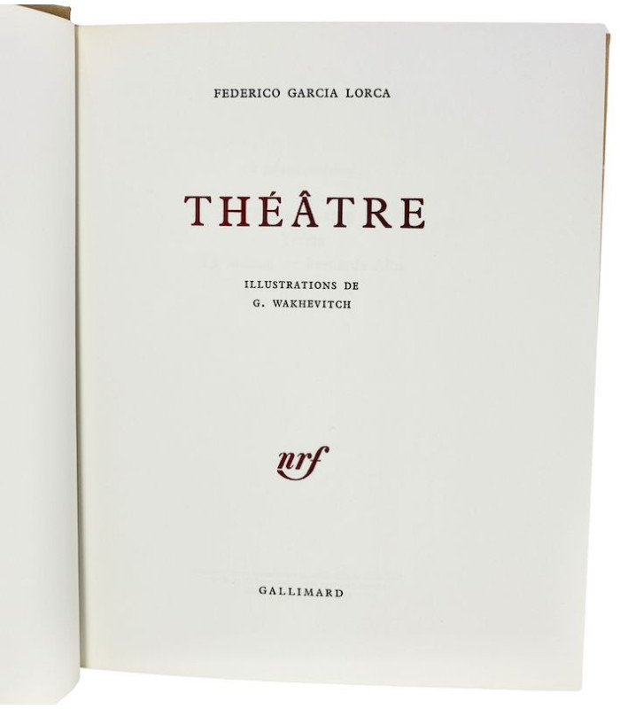 GARCIA LORCA (Frederico) - Théâtre - HOLLENSTEIN