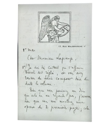 FAURE (Gabriel) - "Il me semble que Mme Wharton détonnerait dans la collection"