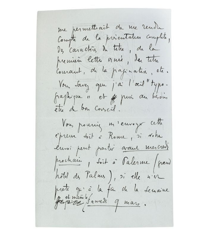 FAURE (Gabriel) - "Il me semble que Mme Wharton détonnerait dans la collection"