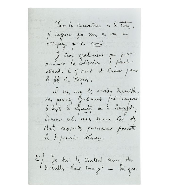 FAURE (Gabriel) - "Il me semble que Mme Wharton détonnerait dans la collection"