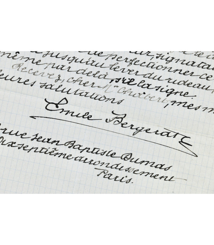 BERGERAT (Émile) - "Je tiens à ce que l’on ne publie rien sur Vidocq en ce moment. J’ai des raisons très sérieuses"