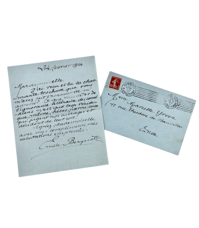 BERGERAT (Émile) - "Je tiens à ce que l’on ne publie rien sur Vidocq en ce moment. J’ai des raisons très sérieuses"