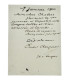 BERGERAT (Émile) - "Je tiens à ce que l’on ne publie rien sur Vidocq en ce moment. J’ai des raisons très sérieuses"