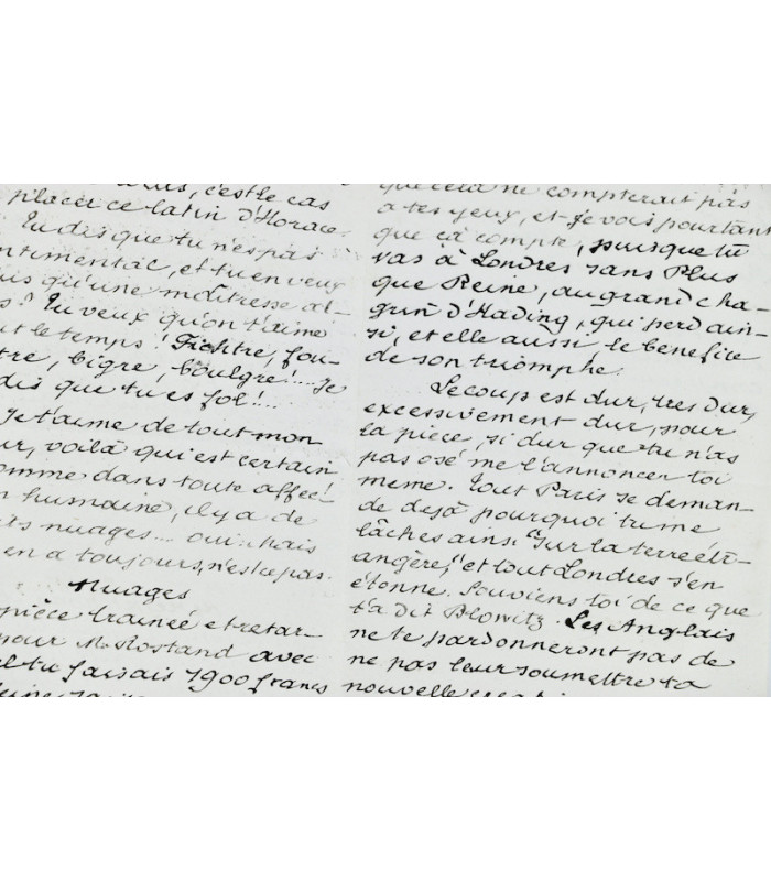 BERGERAT (Émile) - "Je tiens à ce que l’on ne publie rien sur Vidocq en ce moment. J’ai des raisons très sérieuses"