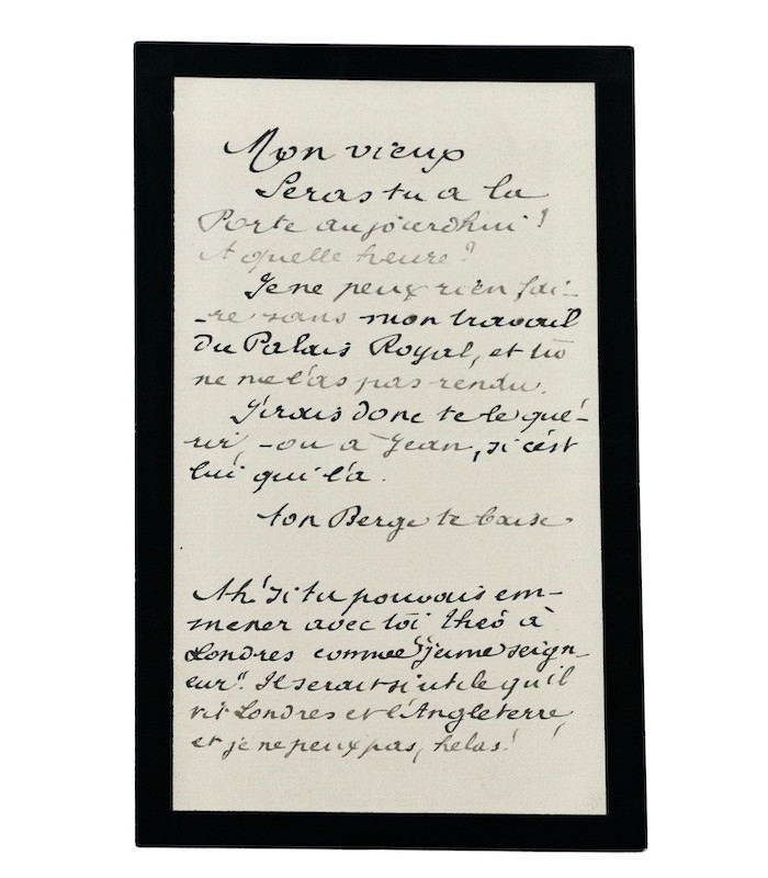 BERGERAT (Émile) - "Je tiens à ce que l’on ne publie rien sur Vidocq en ce moment. J’ai des raisons très sérieuses"