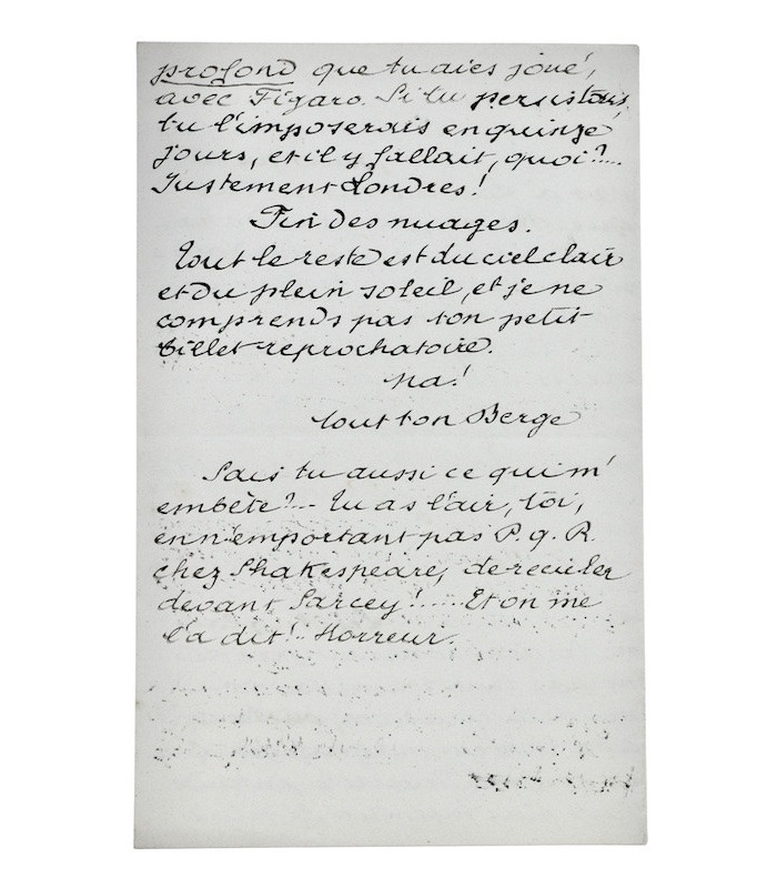 BERGERAT (Émile) - "Je tiens à ce que l’on ne publie rien sur Vidocq en ce moment. J’ai des raisons très sérieuses"