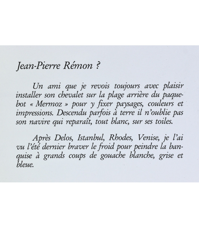 RÉMON (Jean-Pierre) - Soleil de minuit