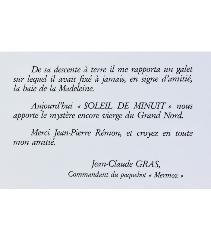 RÉMON (Jean-Pierre) - Soleil de minuit