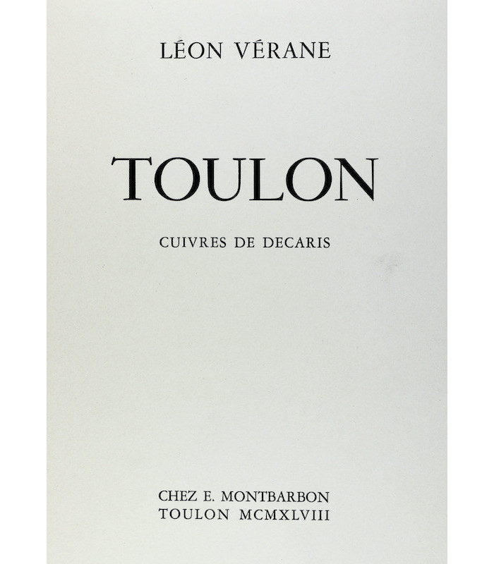 VÉRANE (Léon) - Toulon - DECARIS (Albert)