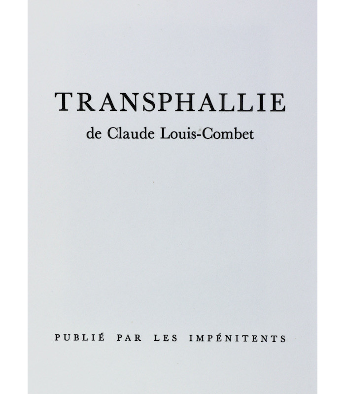 LOUIS-COMBET (Claude) - Transphallie - GWEZENNEG (J.G.)