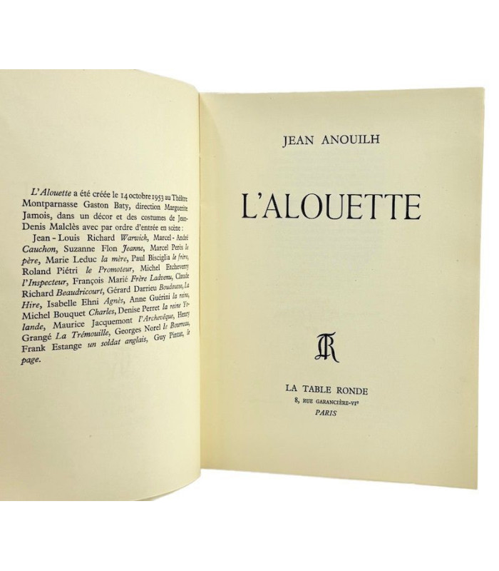 ANOUILH (Jean) - L’Alouette