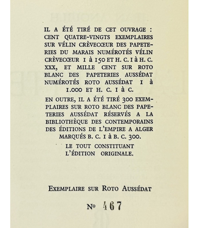 ANOUILH (Jean) - L’Alouette