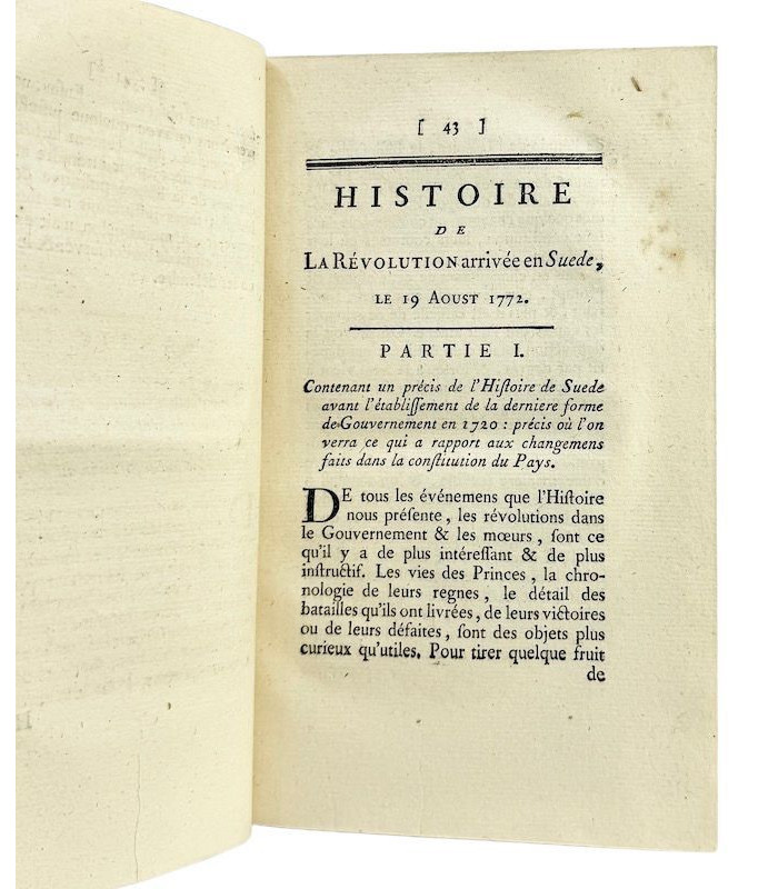 SHÉRIDAN (Charles-François) - Histoire de la dernière révolution de Suède