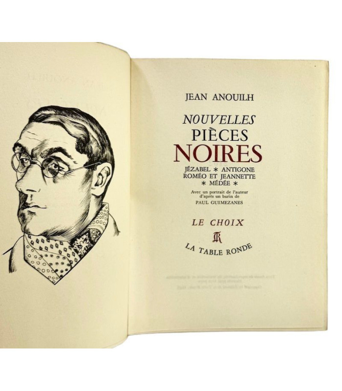 ANOUILH (Jean) - Nouvelles pièces noires - GUIMEZANES (Paul)