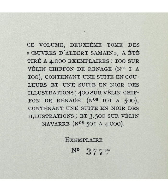 SAMAIN (Albert) - Oeuvres - BÉCAT (Paul-Émile)