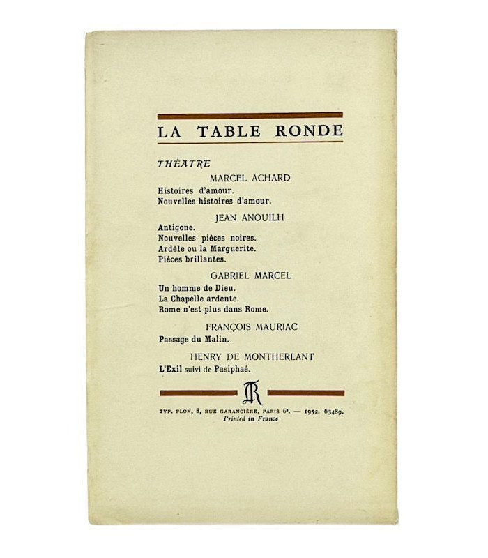 ANOUILH (Jean) - La Valse des Toréadors