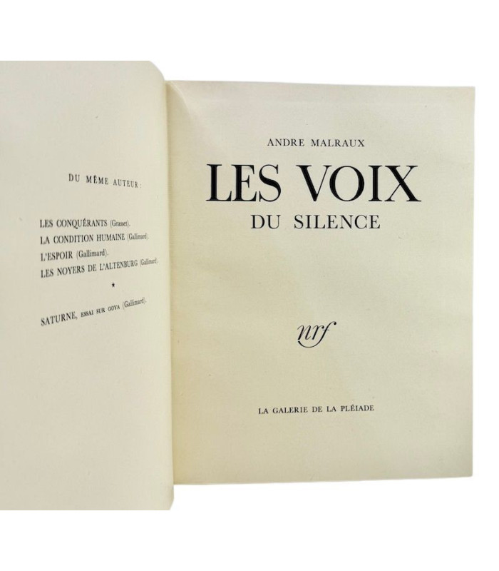 MALRAUX (André) - Les Voix du silence - BONET (Paul)