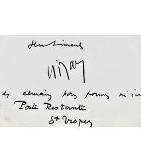 NIZAN (Paul) - "Je ferai volontiers l’article que vous me demandez"