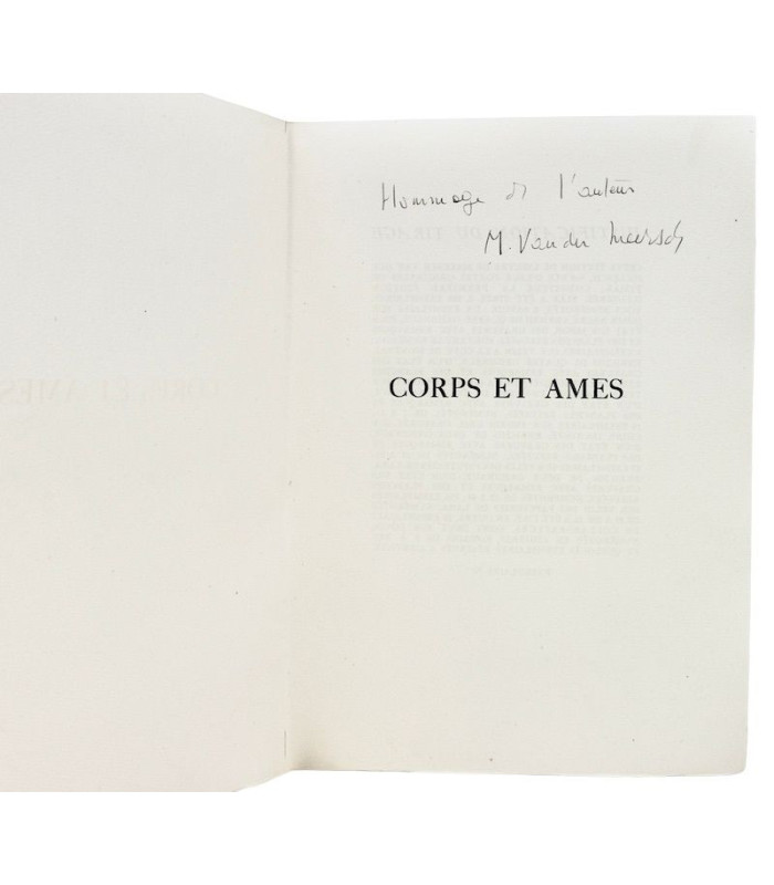 VAN DER MEERSCH (Maxence) - Corps et Ames - TIMAR (Emeric)