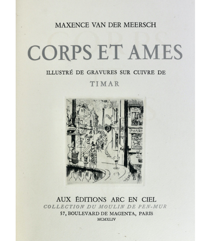 VAN DER MEERSCH (Maxence) - Corps et Ames - TIMAR (Emeric)