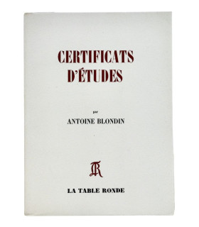 BLONDIN (Antoine) - Certificats d'études