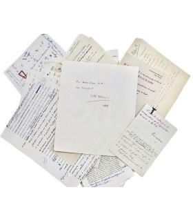 MALRAUX (André) - Documents de travail autographes et tapuscrits