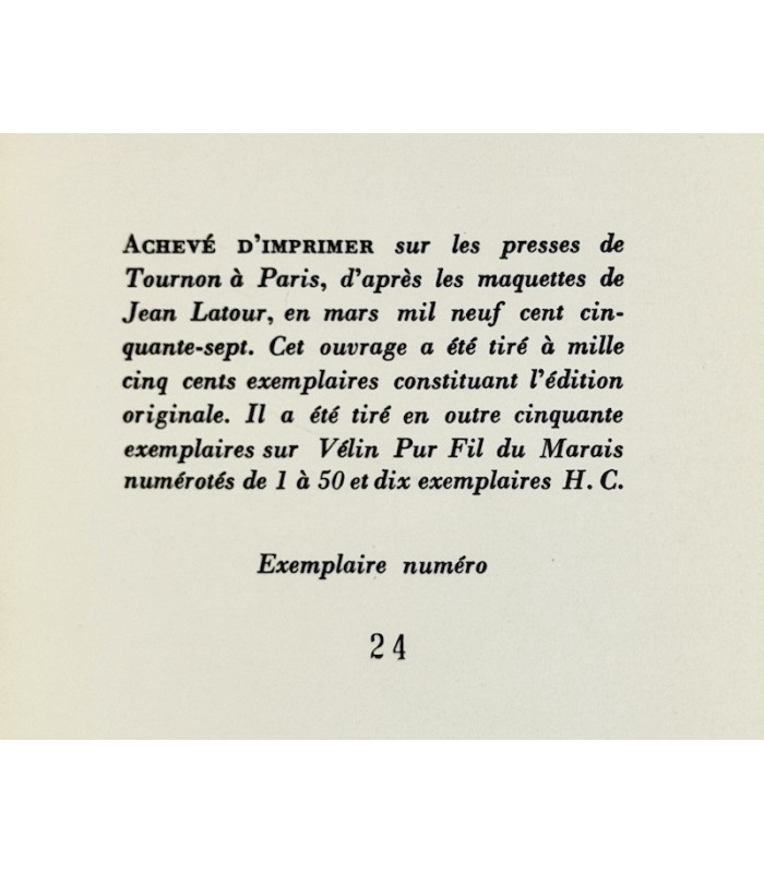 RADIGUET (Raymond) - Règle du Jeu