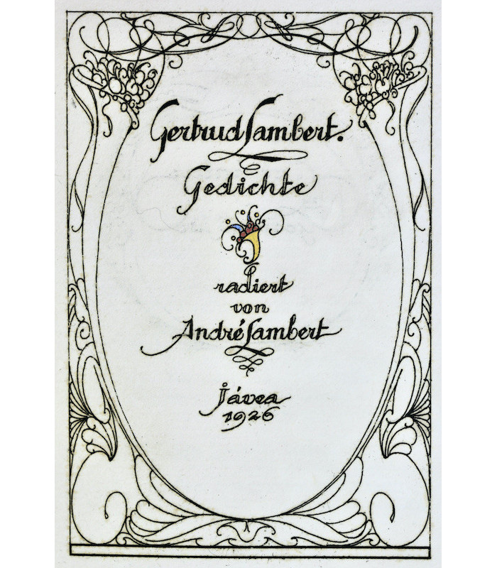 LAMBERT (Gertrud) - Gedichte - LAMBERT (André)