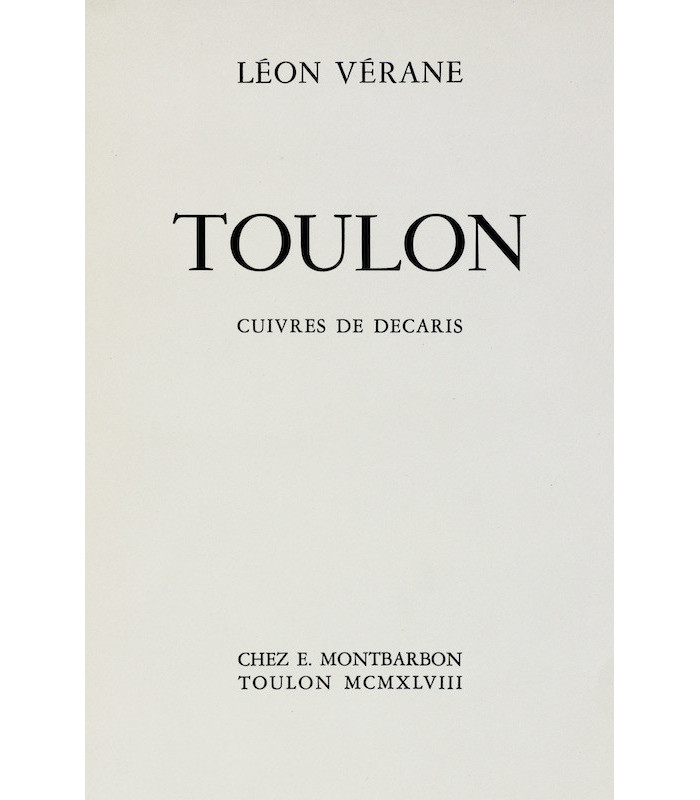 VÉRANE (Léon) - Toulon - DECARIS (Albert)