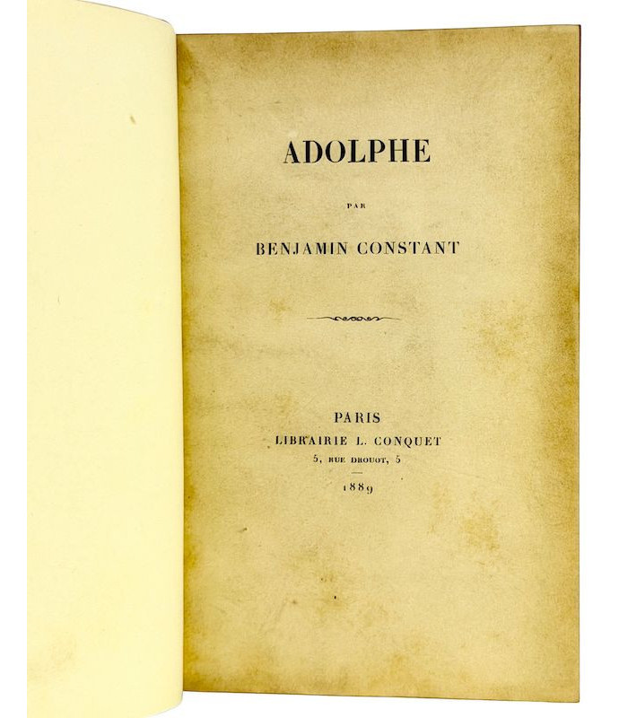 CONSTANT (Benjamin) - Adolphe