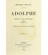 CONSTANT (Benjamin) - Adolphe