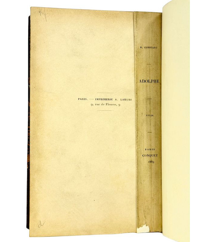 CONSTANT (Benjamin) - Adolphe