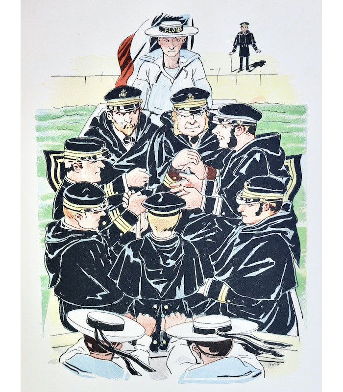 SAHIB - La Marine, croquis humoristiques.  Marins et navires, anciens et modernes