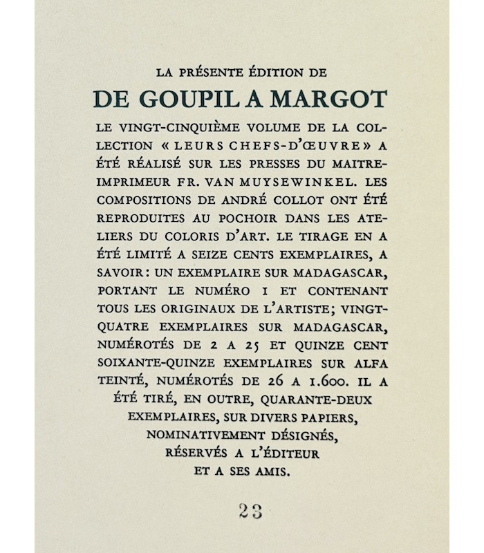 PERGAUD (Louis) - De Goupil à Margot - COLLOT (André)