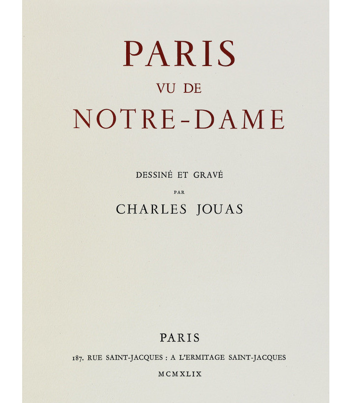 JOUAS (Charles) - Paris vu de Notre-Dame