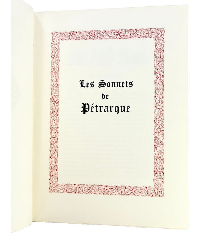 PÉTRARQUE - Les Sonnets de Pétrarque - PARDIGON (Dominique)
