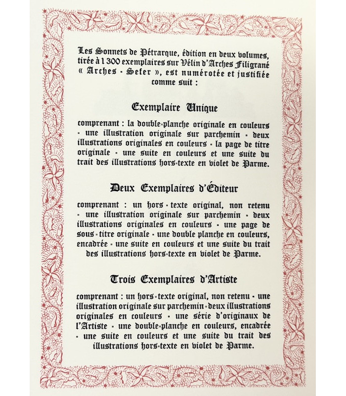 PÉTRARQUE - Les Sonnets de Pétrarque - PARDIGON (Dominique)
