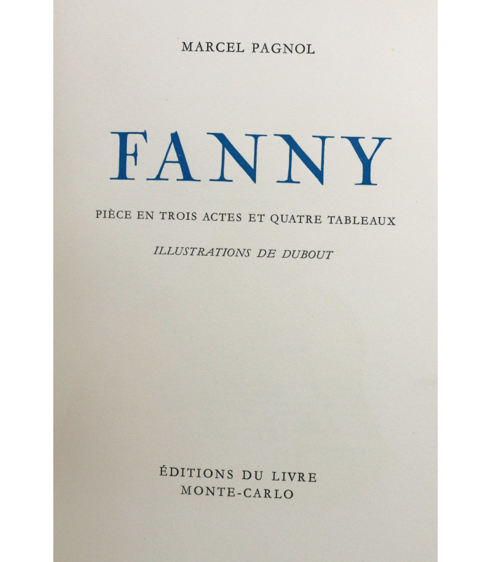 PAGNOL (Marcel) - Marius Fanny César - DUBOUT (Albert)