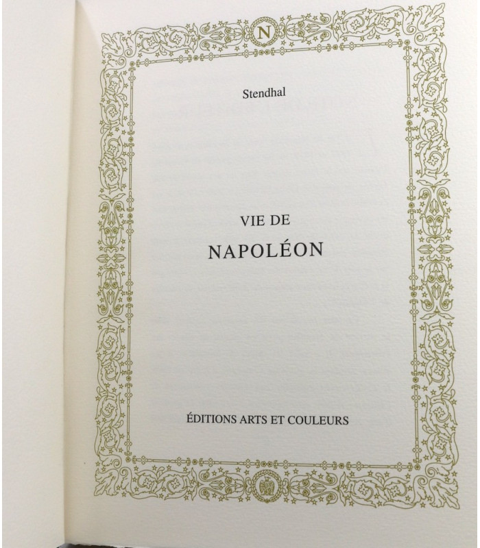 STENDHAL - Vie de Napoléon - PARDIGON (Dominique)