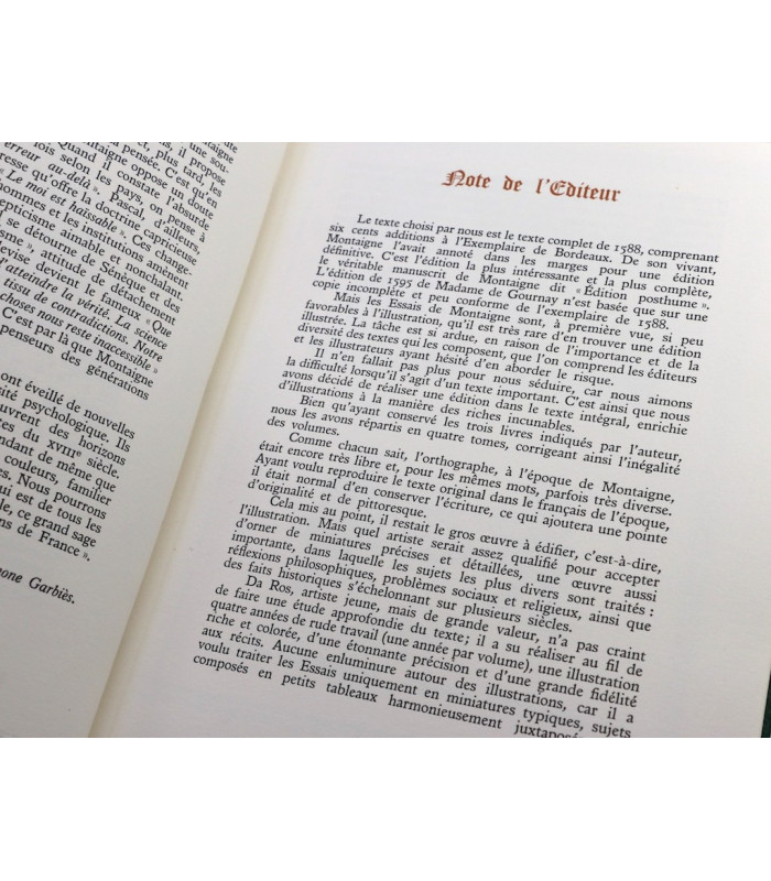 MONTAIGNE (Michel de) - Les Essais de Montaigne - DA ROS