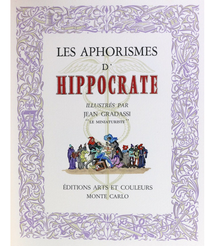 HIPPOCRATE - Les Aphorismes - GRADASSI (Jean)