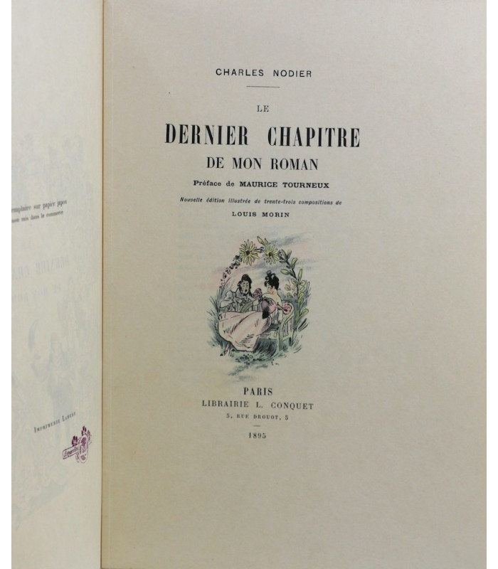 NODIER (Charles) - Le dernier chapitre de mon roman - MORIN (Louis)