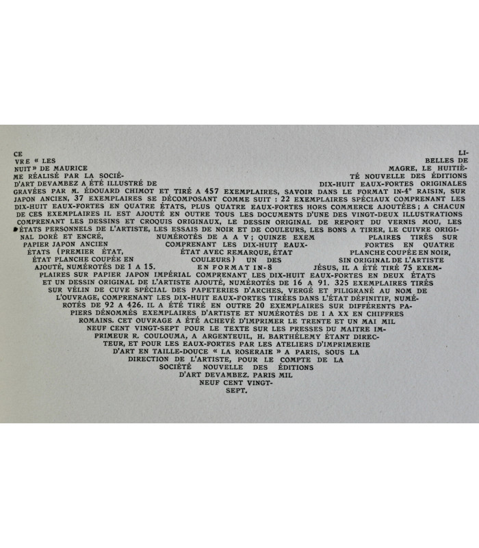 MAGRE (Maurice) - Les Belles de nuit - CHIMOT (Édouard)