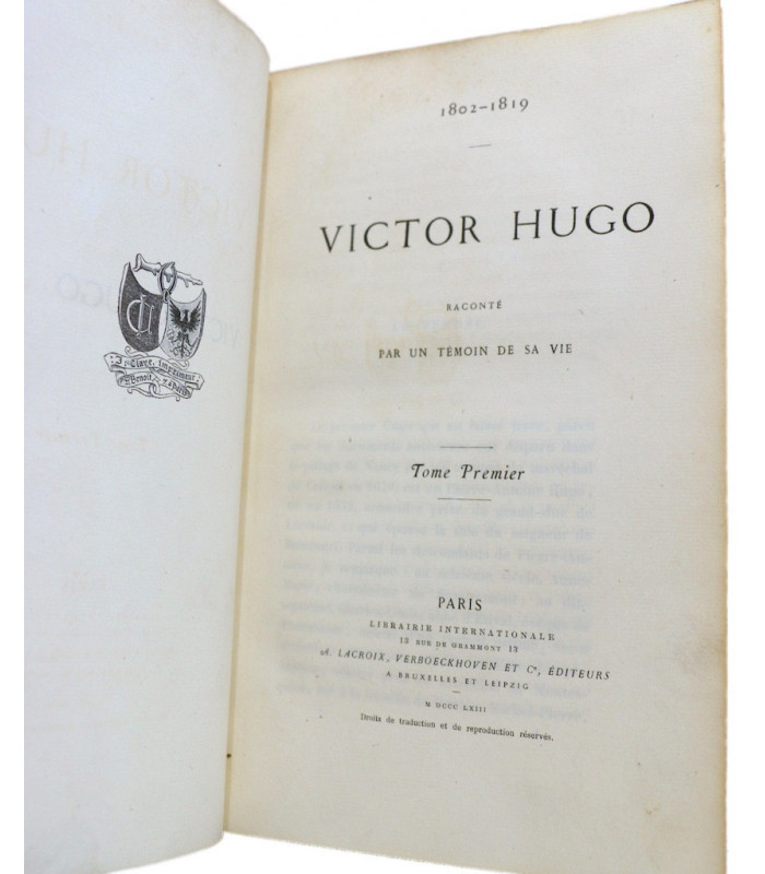 [FOUCHER (Adèle)] - Victor Hugo raconté par un témoin de sa vie