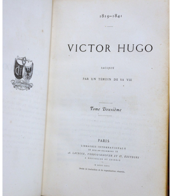 [FOUCHER (Adèle)] - Victor Hugo raconté par un témoin de sa vie