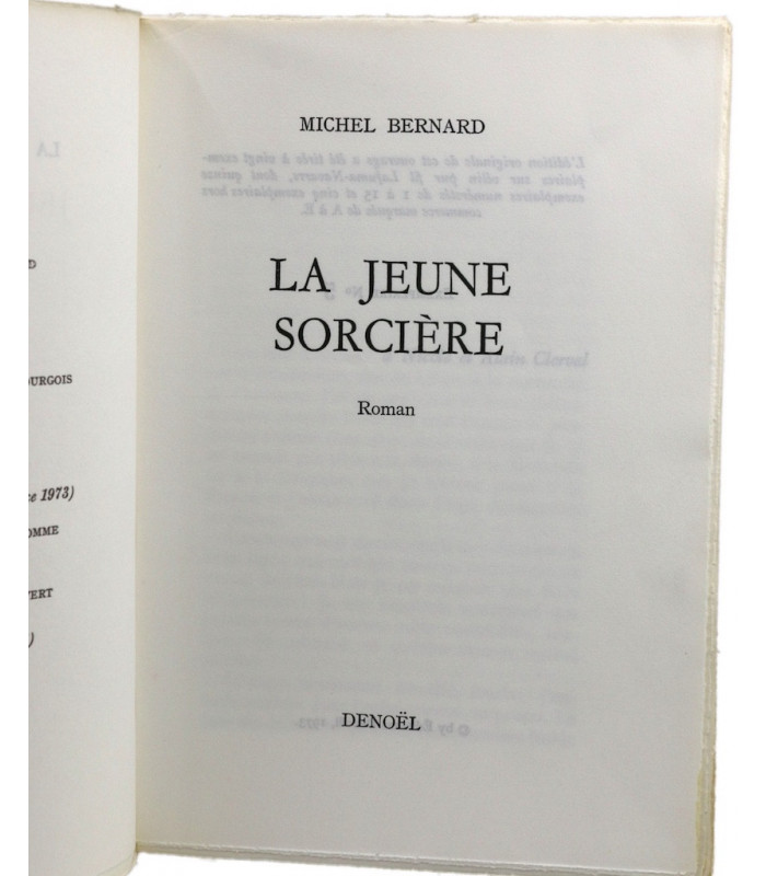 BERNARD (Michel) - La jeune sorcière