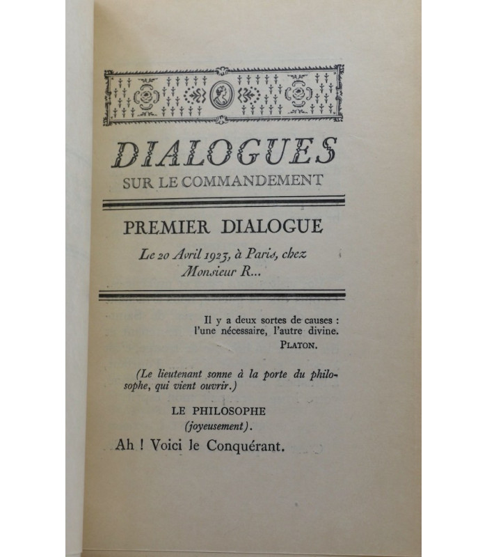 MAUROIS (André) - Dialogues sur le commandement